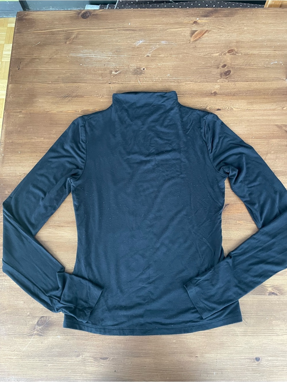 Dynamite Black Long-Sleeve Mockneck Top
